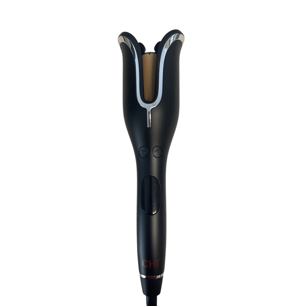 CHI Spin N Curl 1" Ceramic Rotating Curler Curling Iron Black Effortless Waves‎